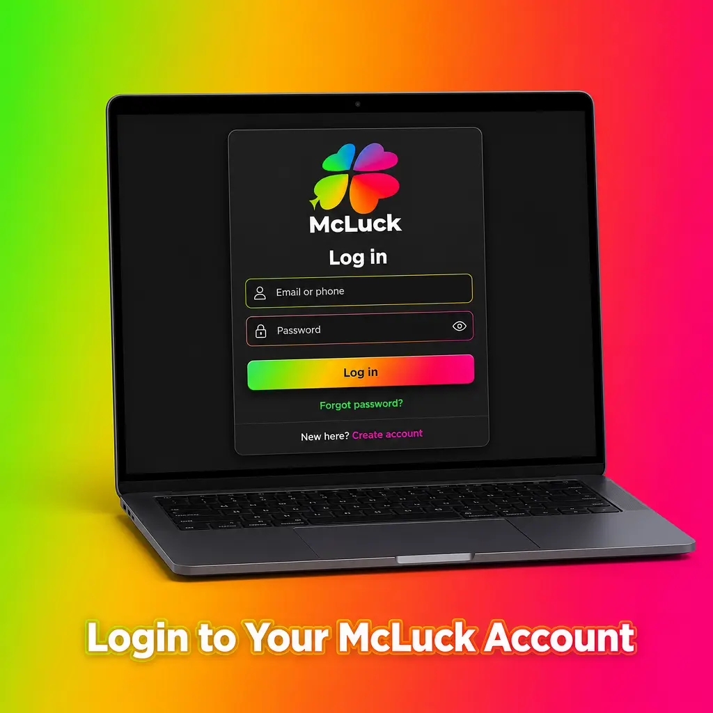 McLuck casino login screen