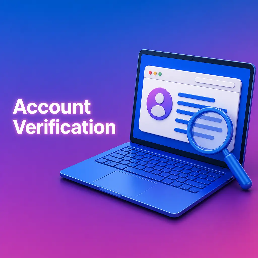 Account verification document upload screen