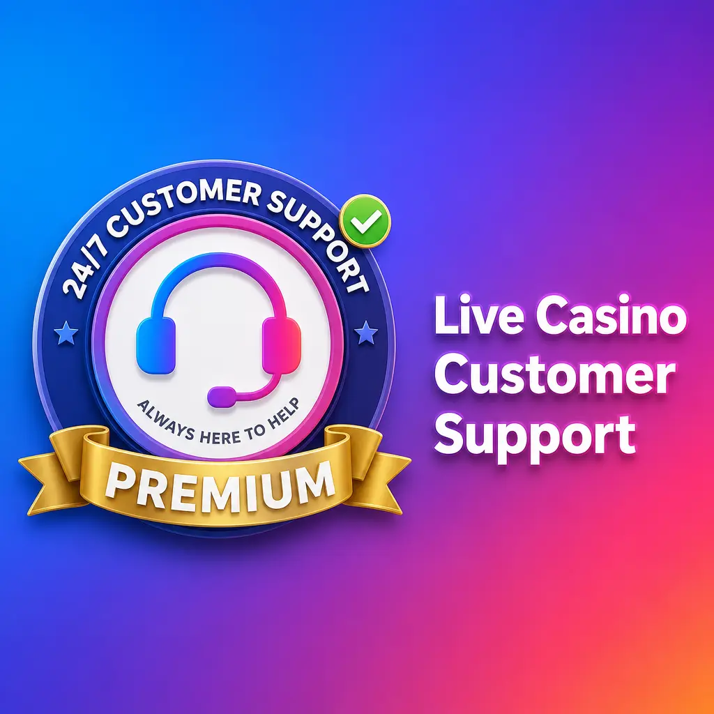 Live casino customer support team assisting a player